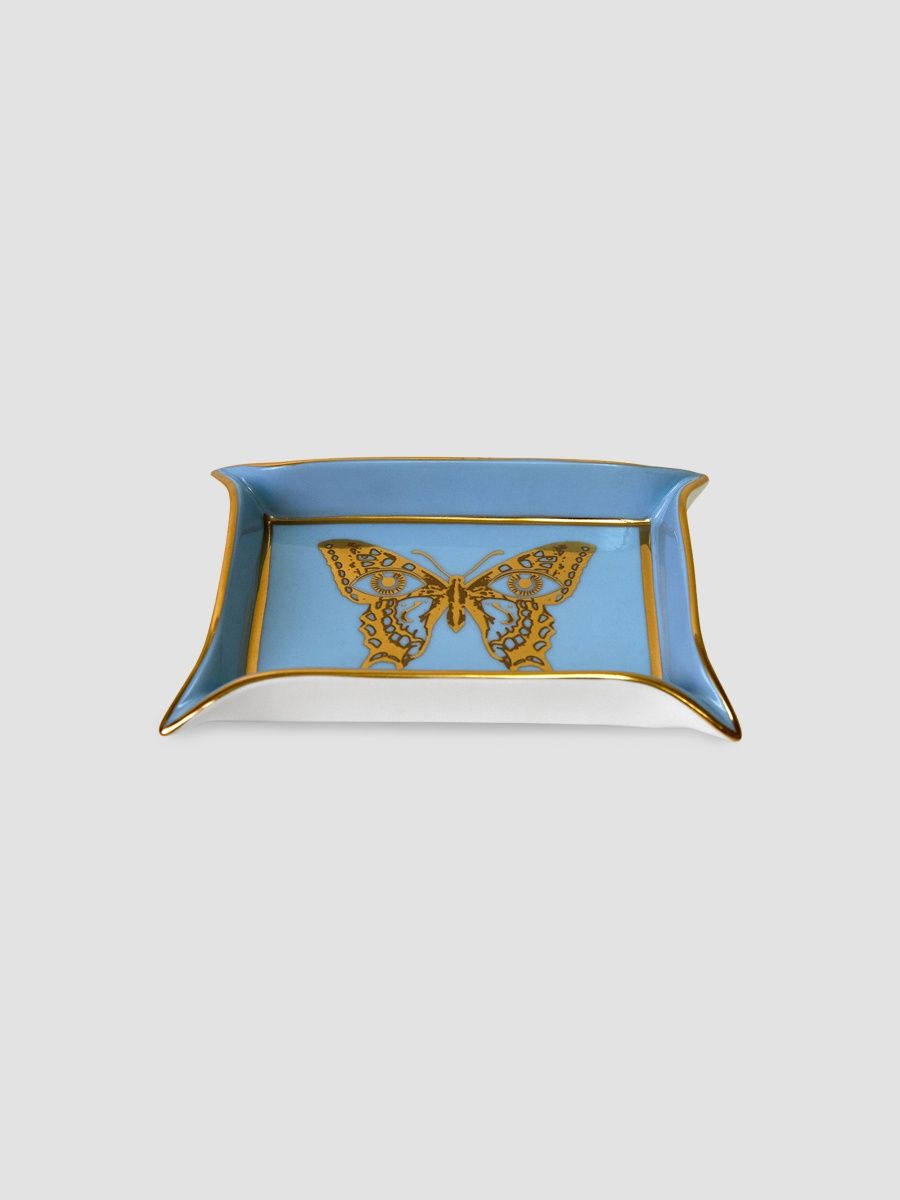 Jonathan Adler Mariposa Valet Tray - Blue Gold
