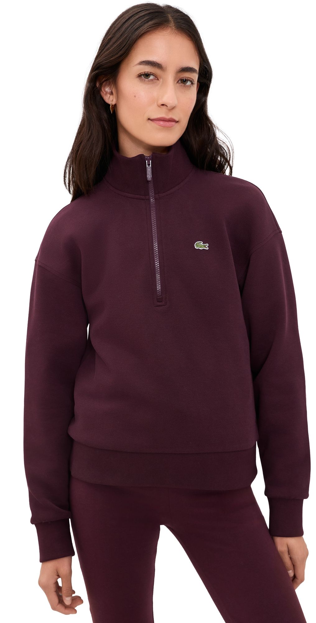 Lacoste Pique Half Zip Sweatshirt Oxalis 0