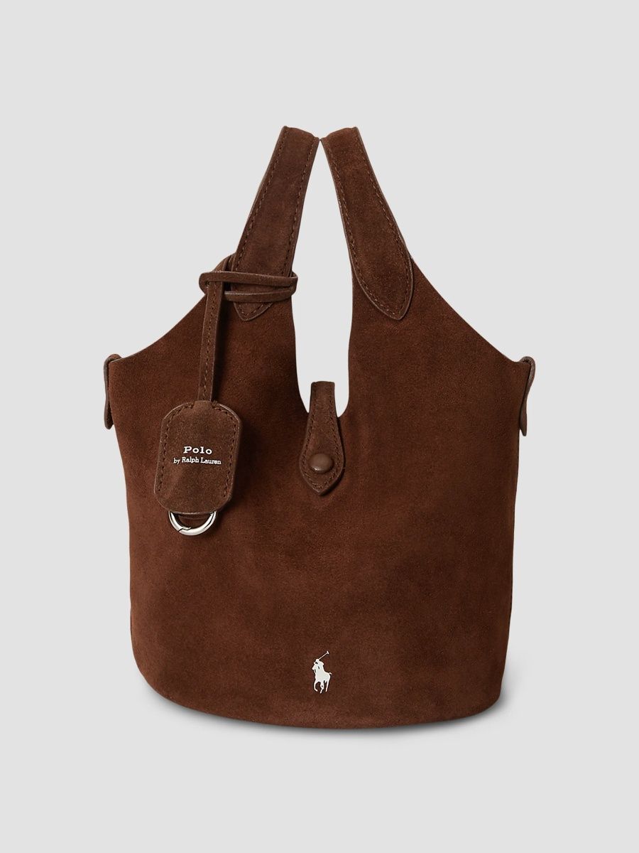 Polo Ralph Lauren Women's Mini Suede Bucket Bag - Cafe