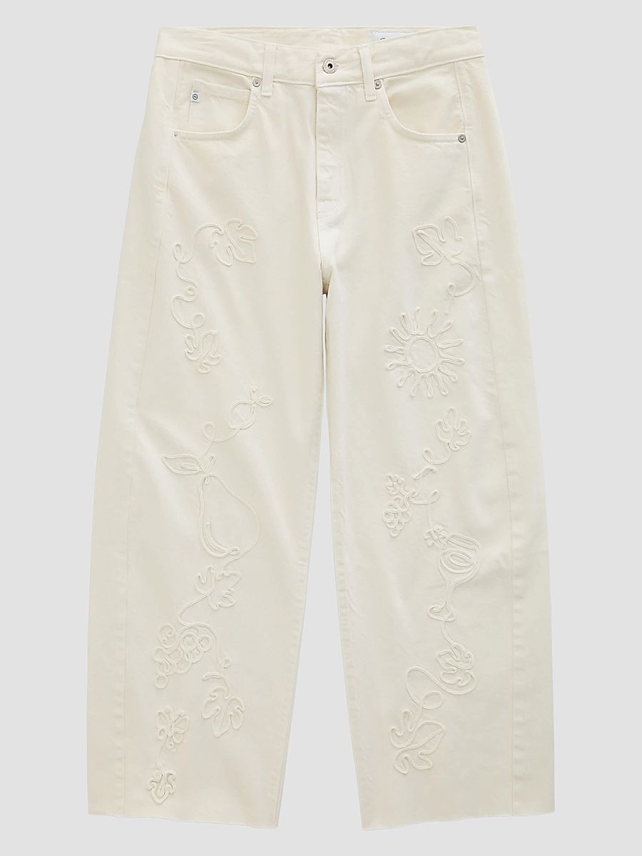 Women's Hattie Embroidered Crop Jeans - Grapeful Glow - Size 32