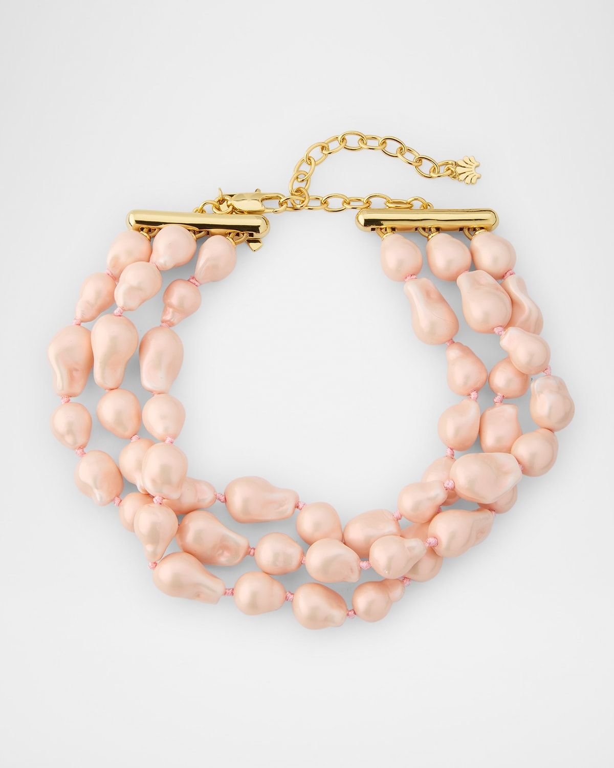 Diana Triple-Row Faux Pearl Necklace
