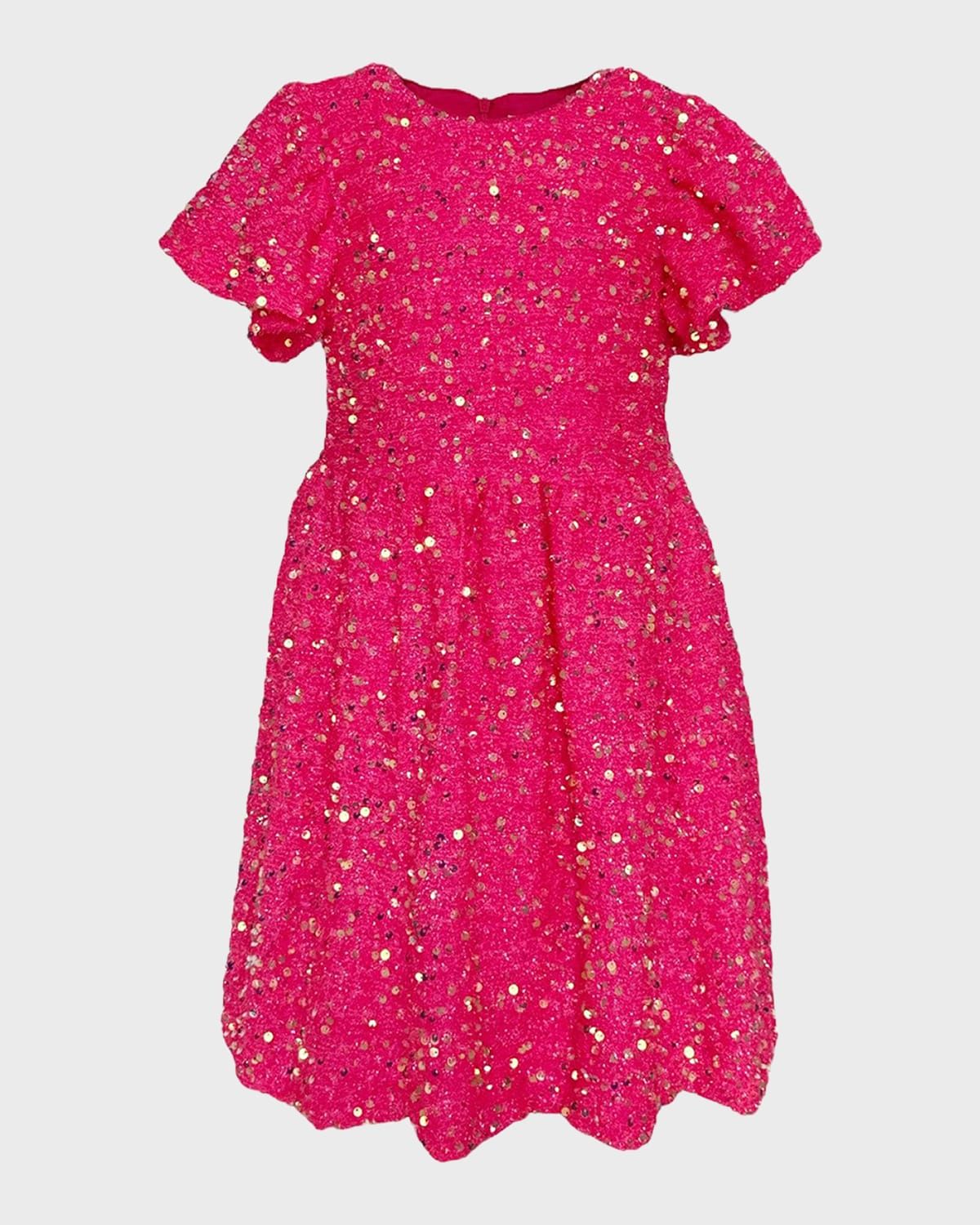 Girl & apos;s Margot Sequin Velour Dress, Size 2-14