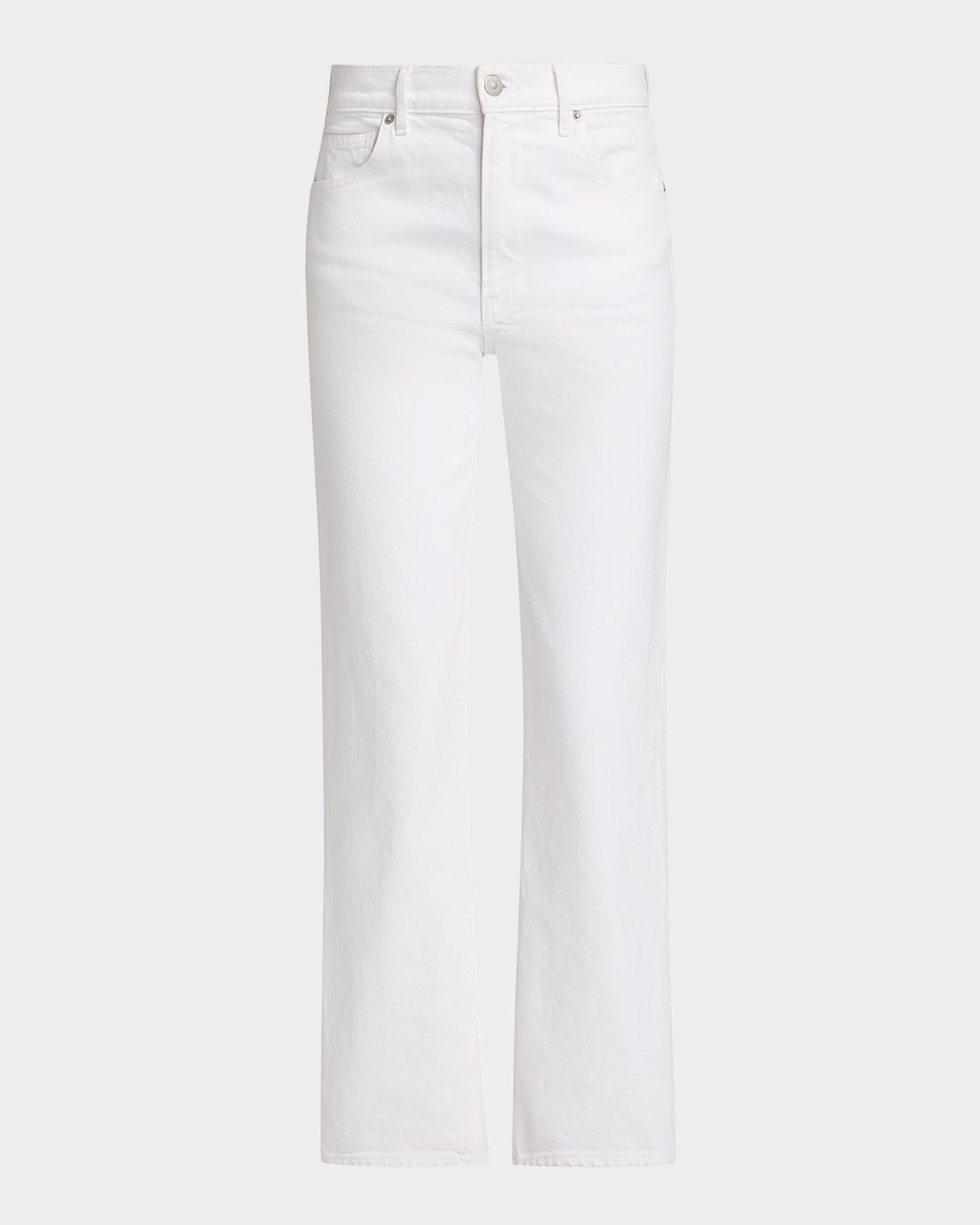 Leah Mid-Rise Straight Ankle Jeans