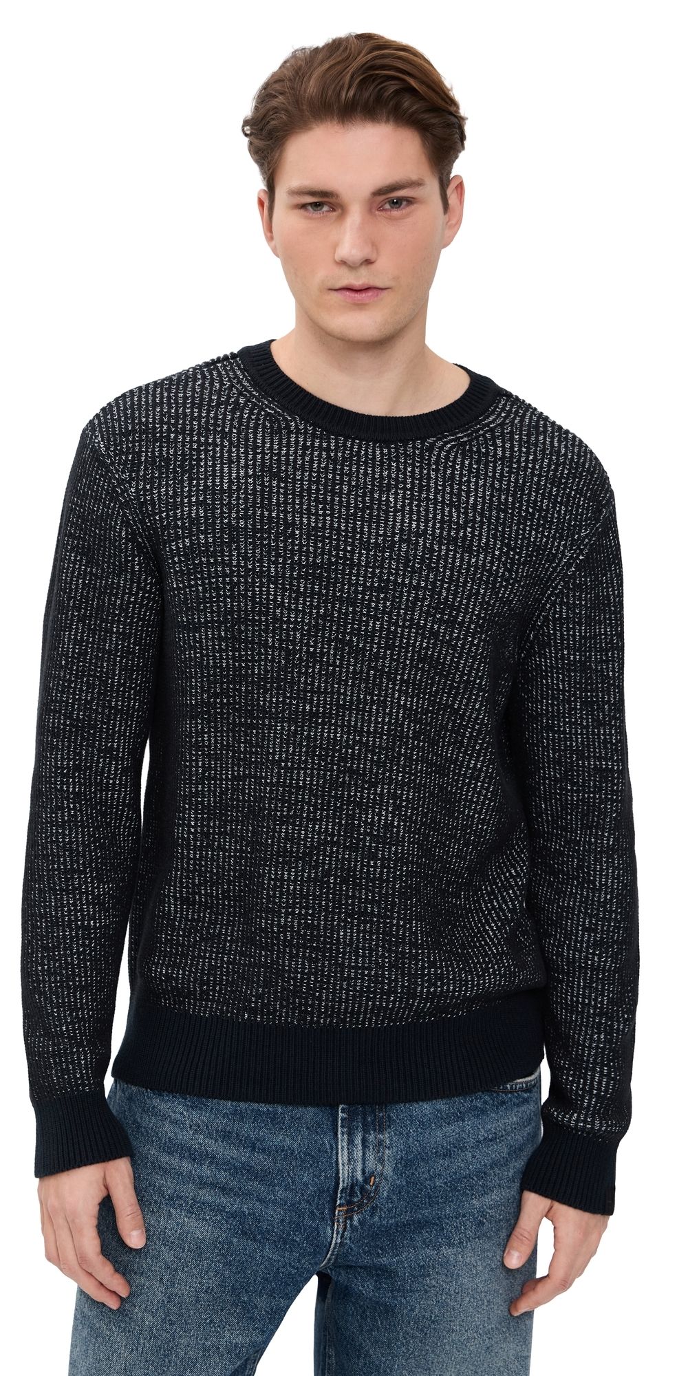 rag & bone Simon Marl Crew Nvymt XXL