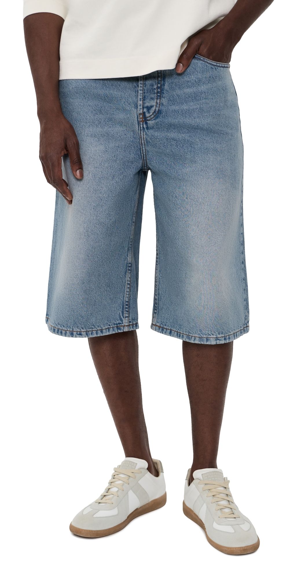 AMI Large Fit Bermuda Shorts 14 BLEU USED 28