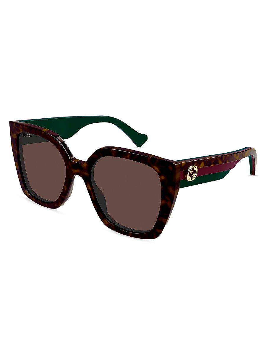 Women's Web Studi 55MM Butterfly Sunglasses - Havana