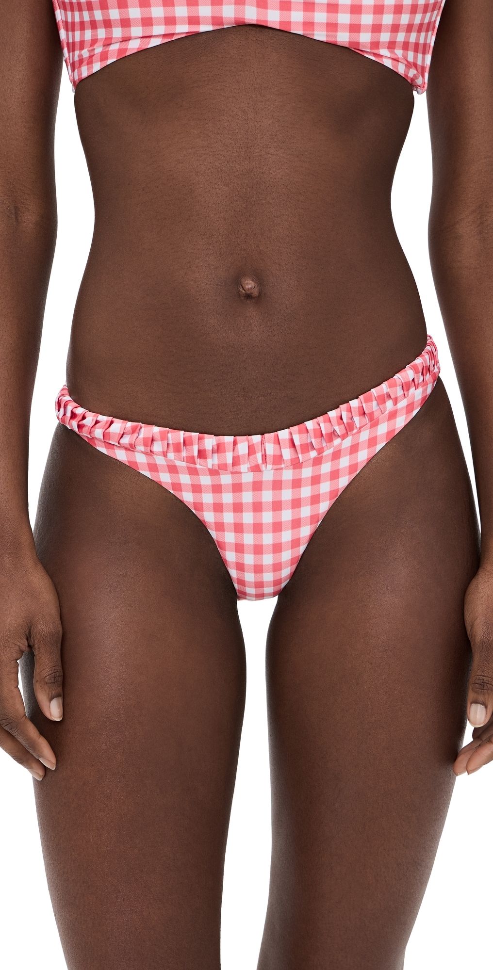 Peixoto Millie Bikini Bottoms Sriracha Gingham M