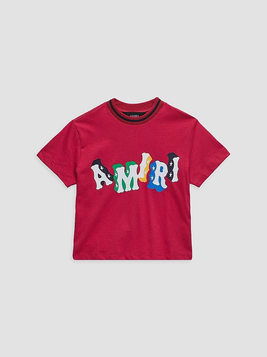 Amiri Unisex Little Kid's & Kid's Logo Oversized Cotton T-Shirt - Cherry - Size 4