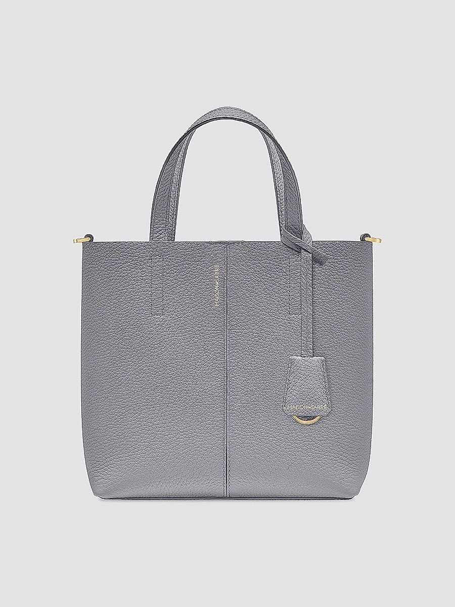 Maison de Sabre Women's Small Leather Soft Tote Bag - Dove Grey