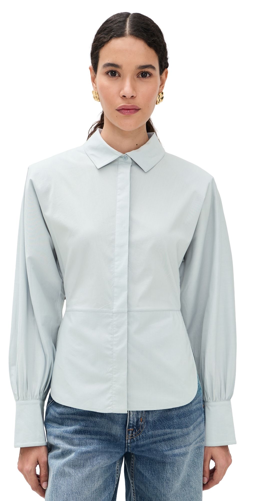 IRO Janine Blouse Ice Grey 40