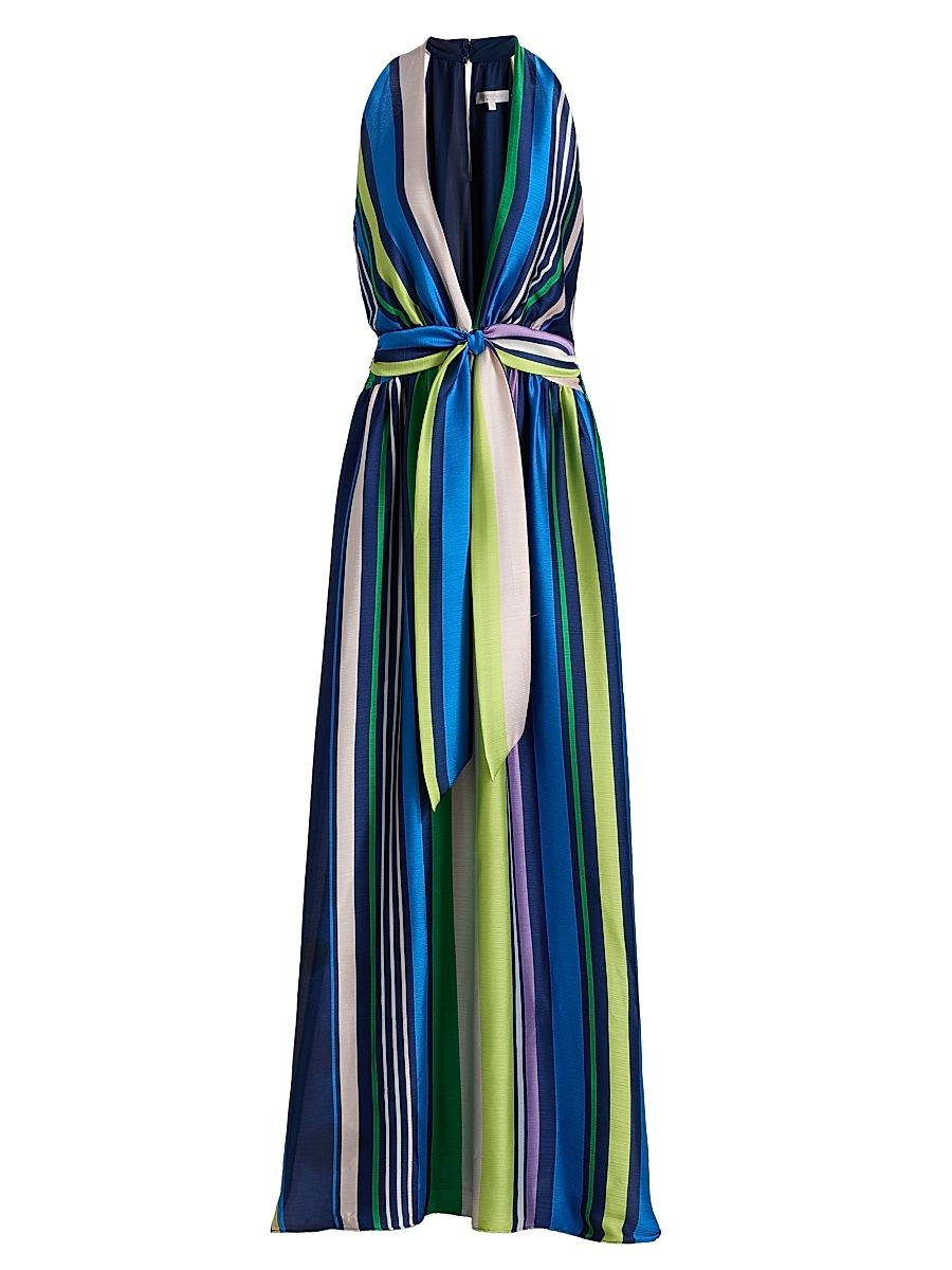 Women's Kamil Striped Maxi Dress - Ultramarine Stripe - Size XL