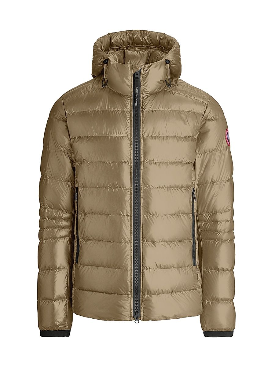 Men's Crofton Hooded Puffer Jacket - Tan - Size Large