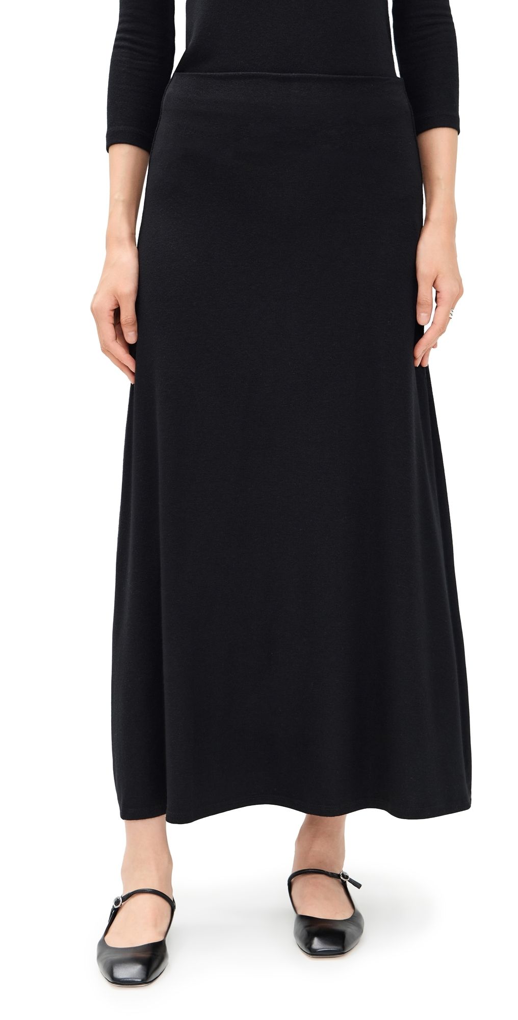 Leset Lauren High Waist Midi Skirt Black M