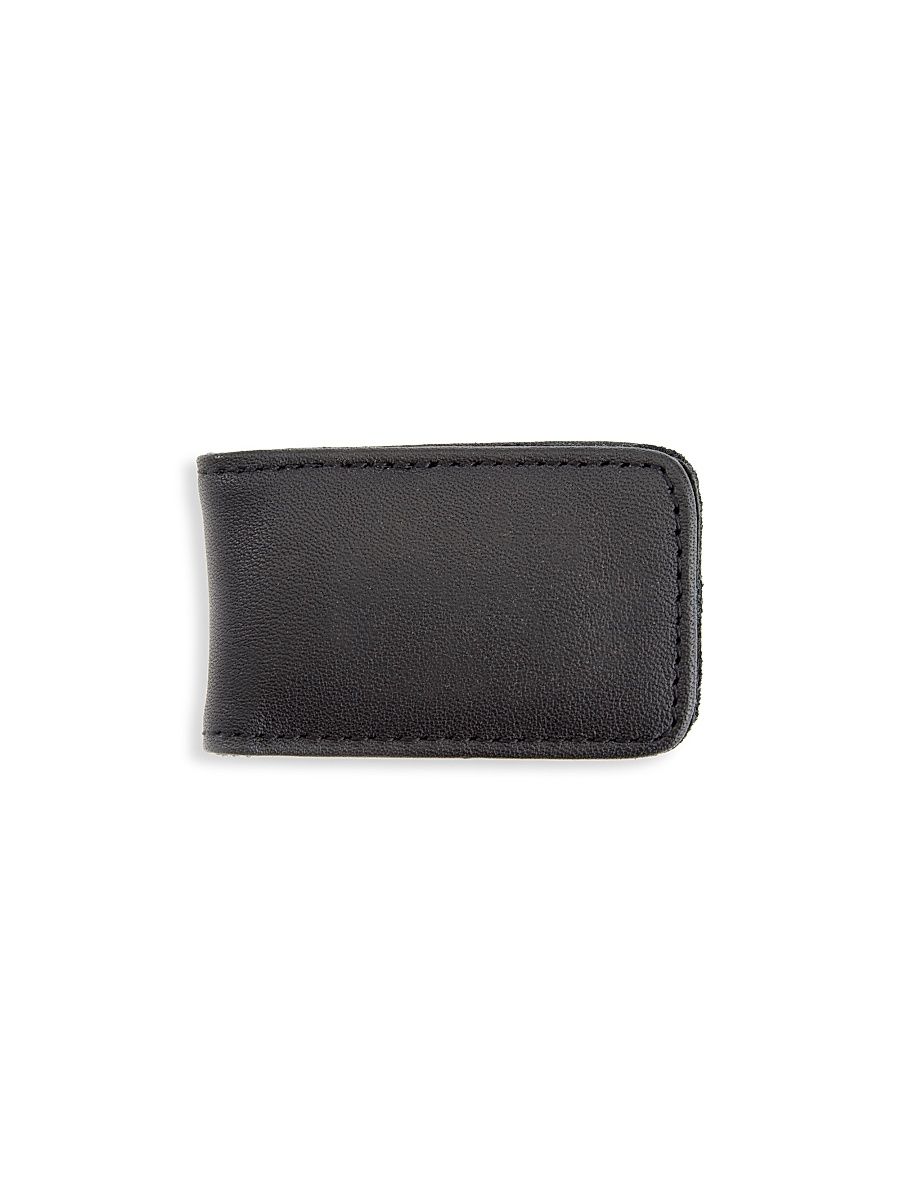 Men's Royce New York Leather Magnetic Money Clip - Navy Blue