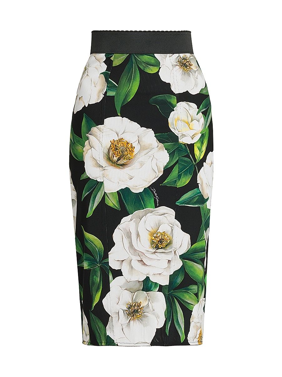 Women's Gardenia Stretch Pencil Skirt - Gardenia Nero - Size 10