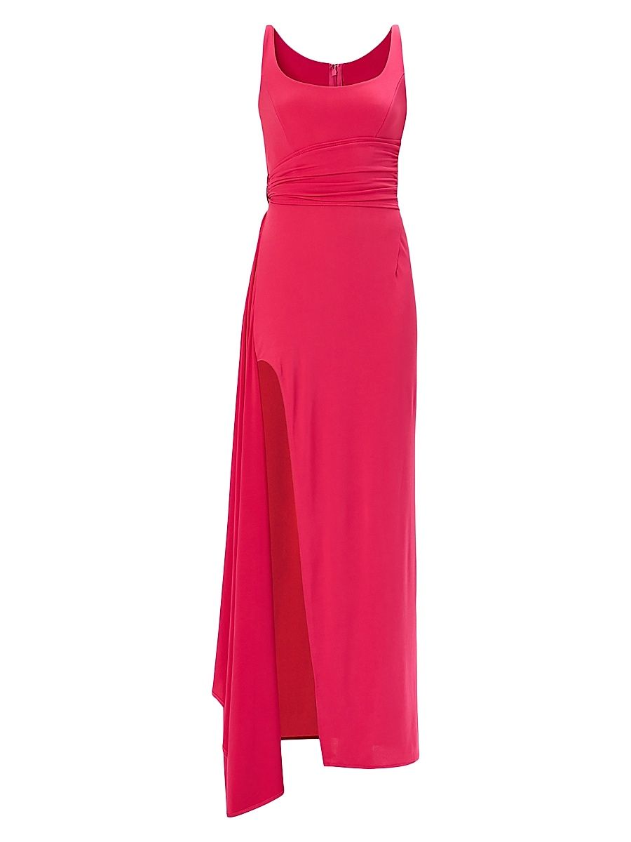Women's The Mila Jersey Scoopneck Gown - Hibiscus - Size XS
