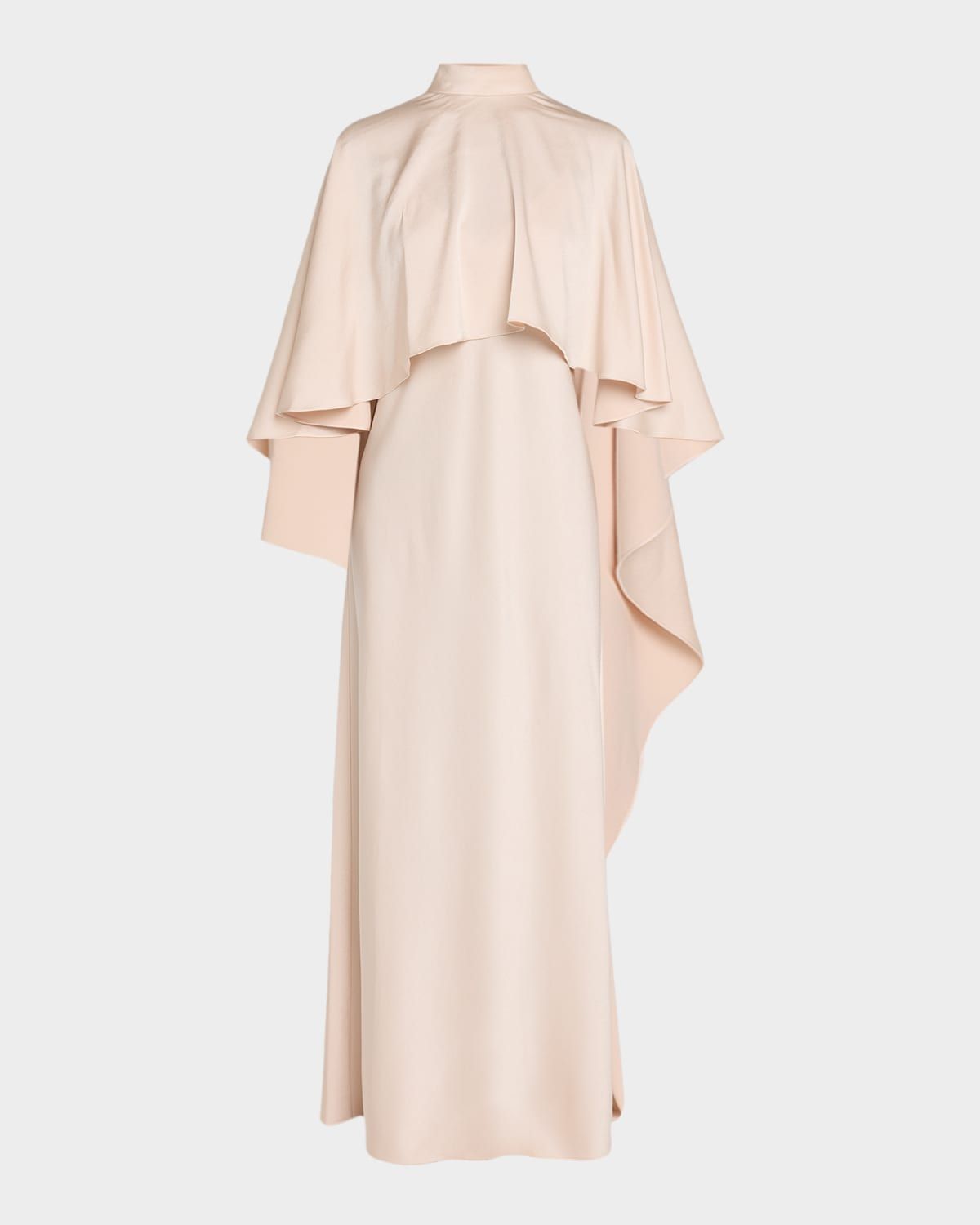 Abigal Mock-Neck Cape Gown