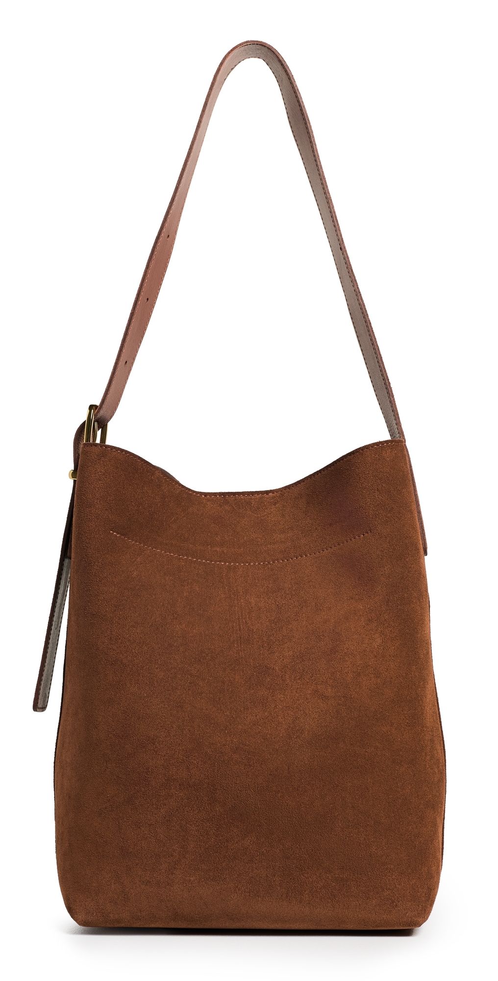Madewell Suede Essentials Bucket Tote Soft Mahogany One Size