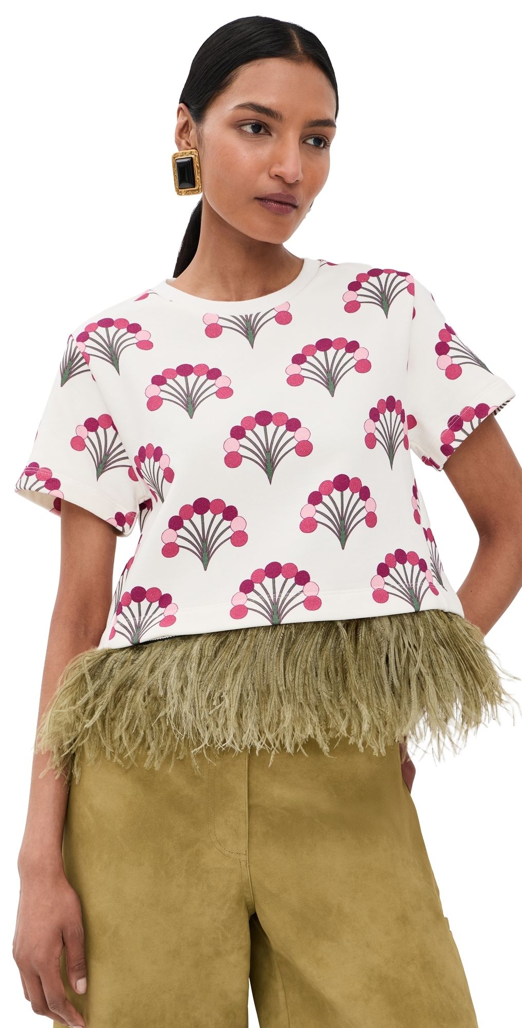 La DoubleJ La Scala Tee with Feathers Florette XS