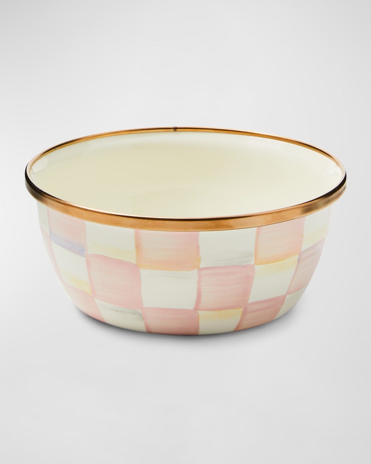 Rosy Check Enamel Pinch Bowl
