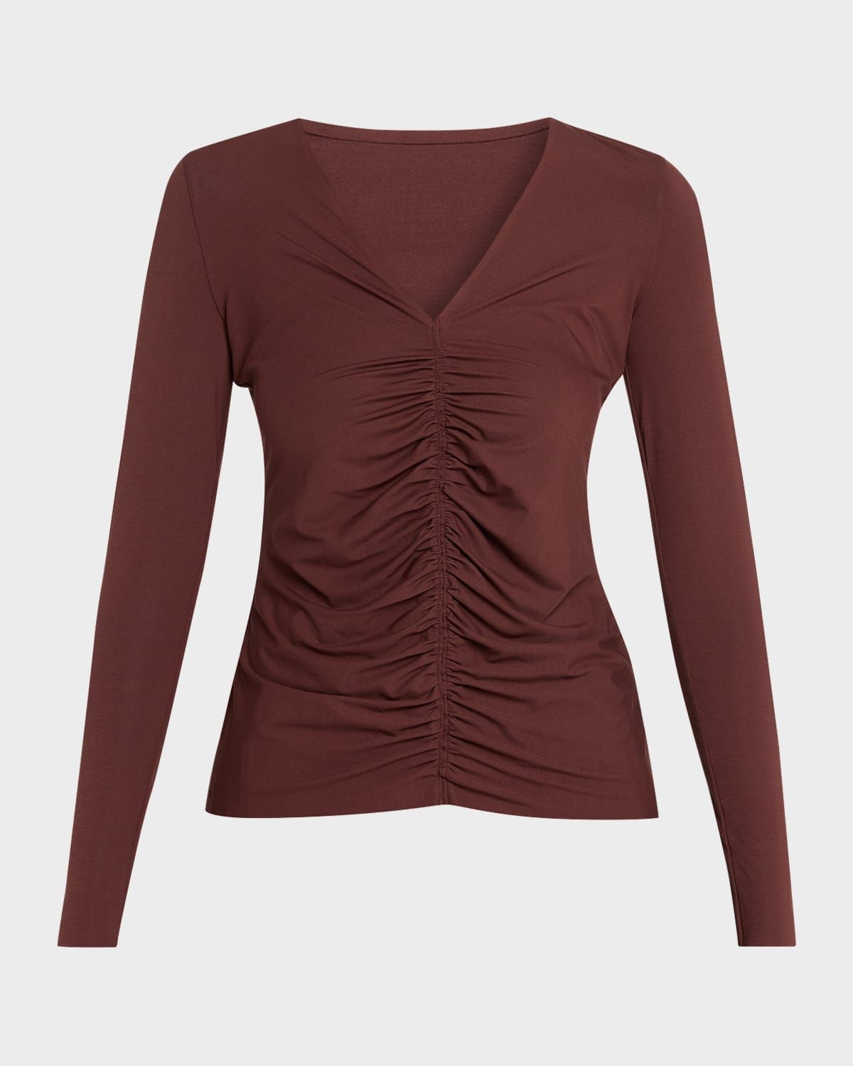 Pure Ruched Long-Sleeve Top