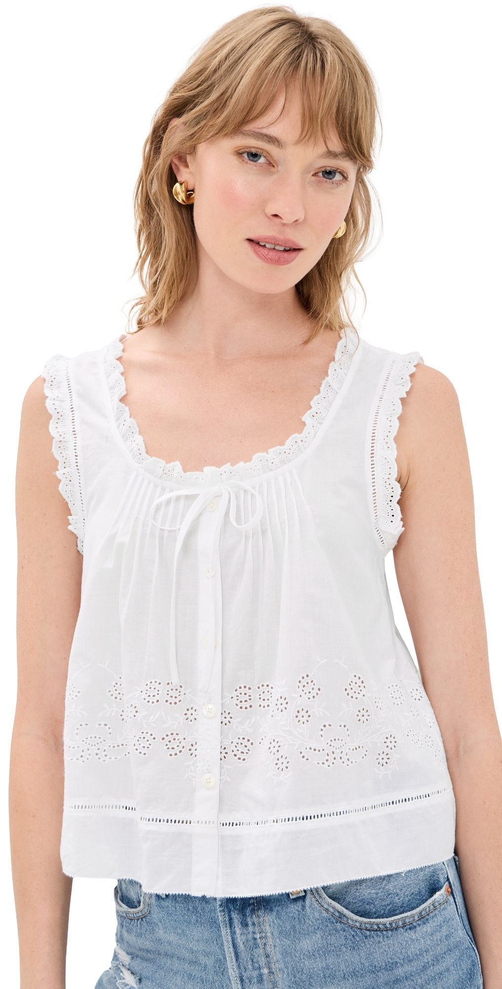 Madewell Leah Top White XS