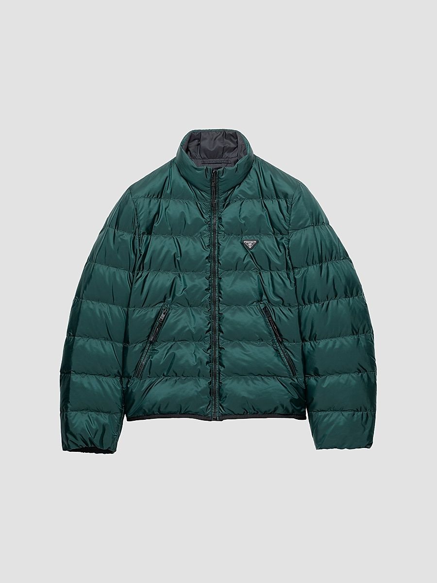 Men's Medium-Weight Re-Nylon Down Jacket - Green - Size 50
