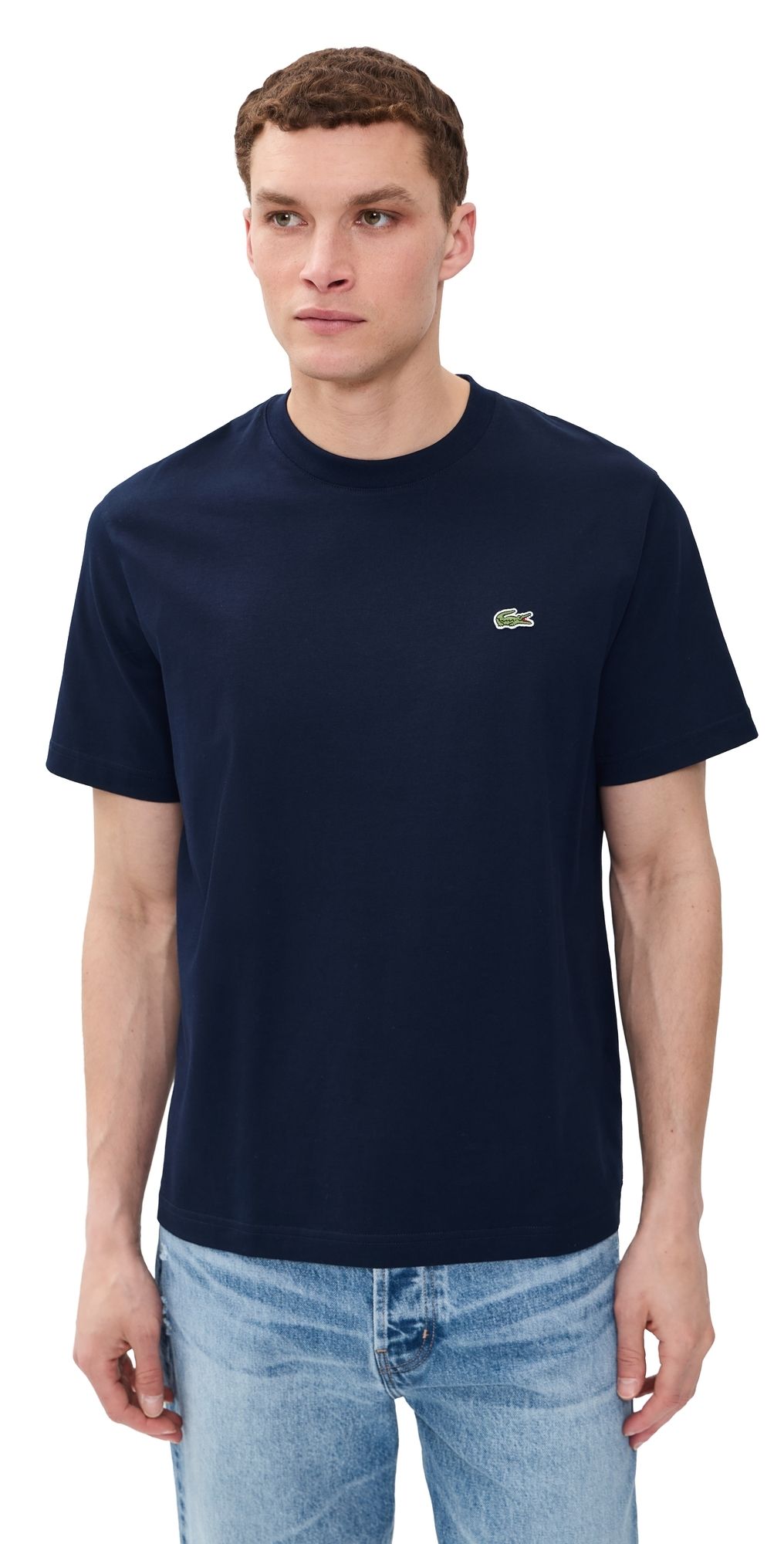 Lacoste Cotton Logo Tee Navy M