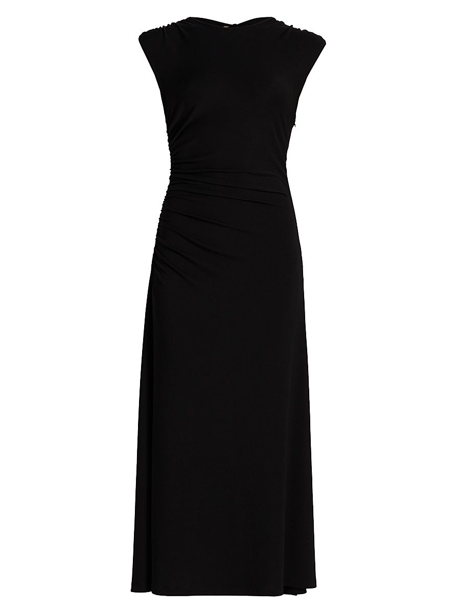 Women's Mimi Crêpe Jersey Midi-Dress - Black - Size 14