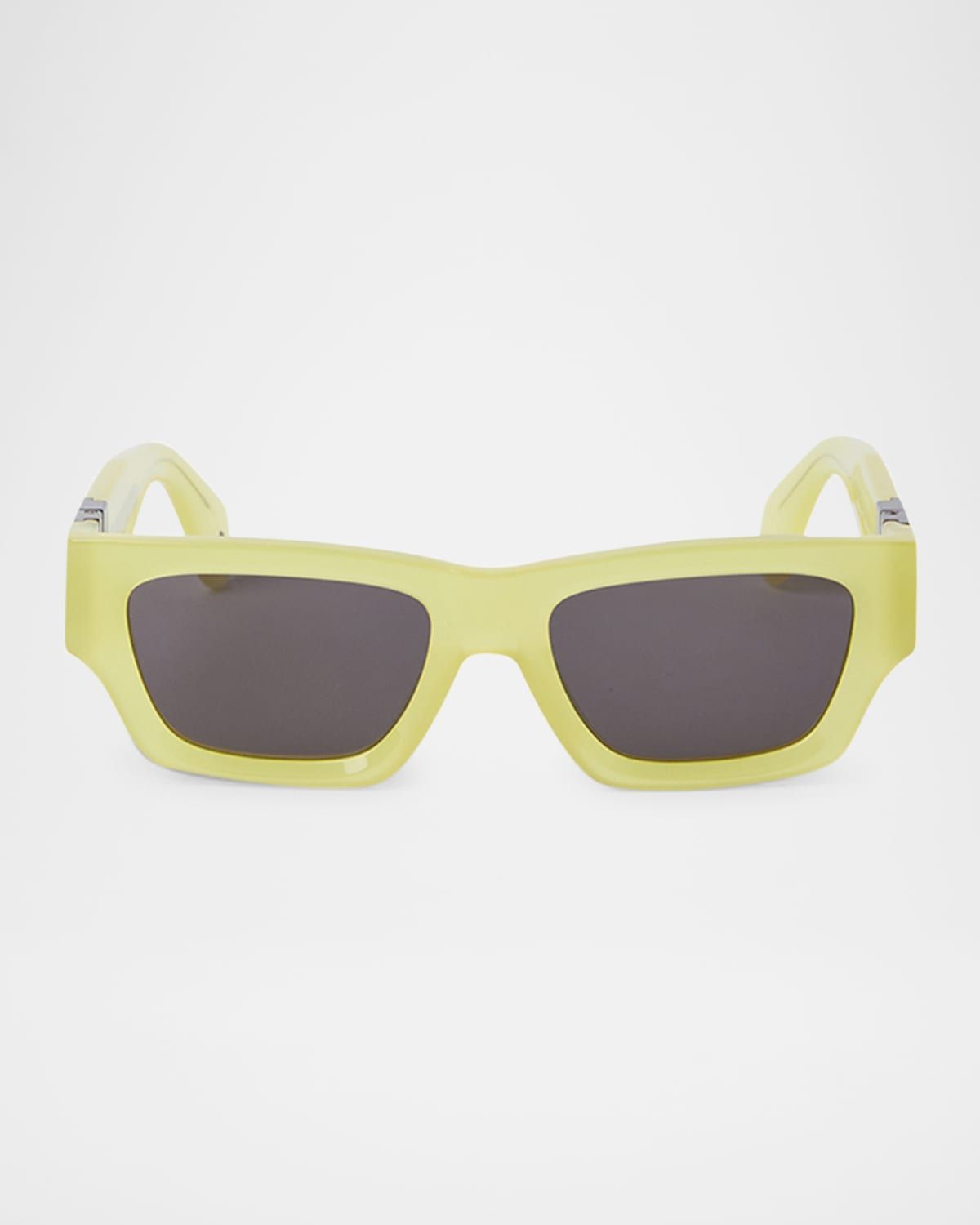 Men & apos;s Magnolia Acetate and Metal Rectangle Sunglasses