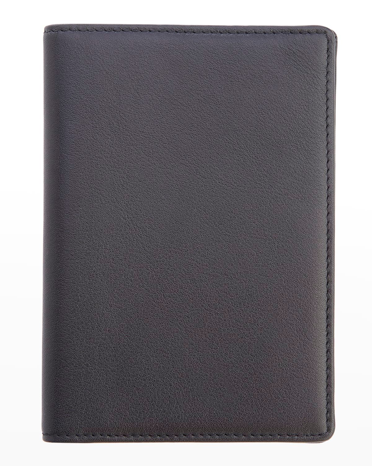 Personalized Leather RFID-Blocking Passport Wallet with Vaccine Card Pocket