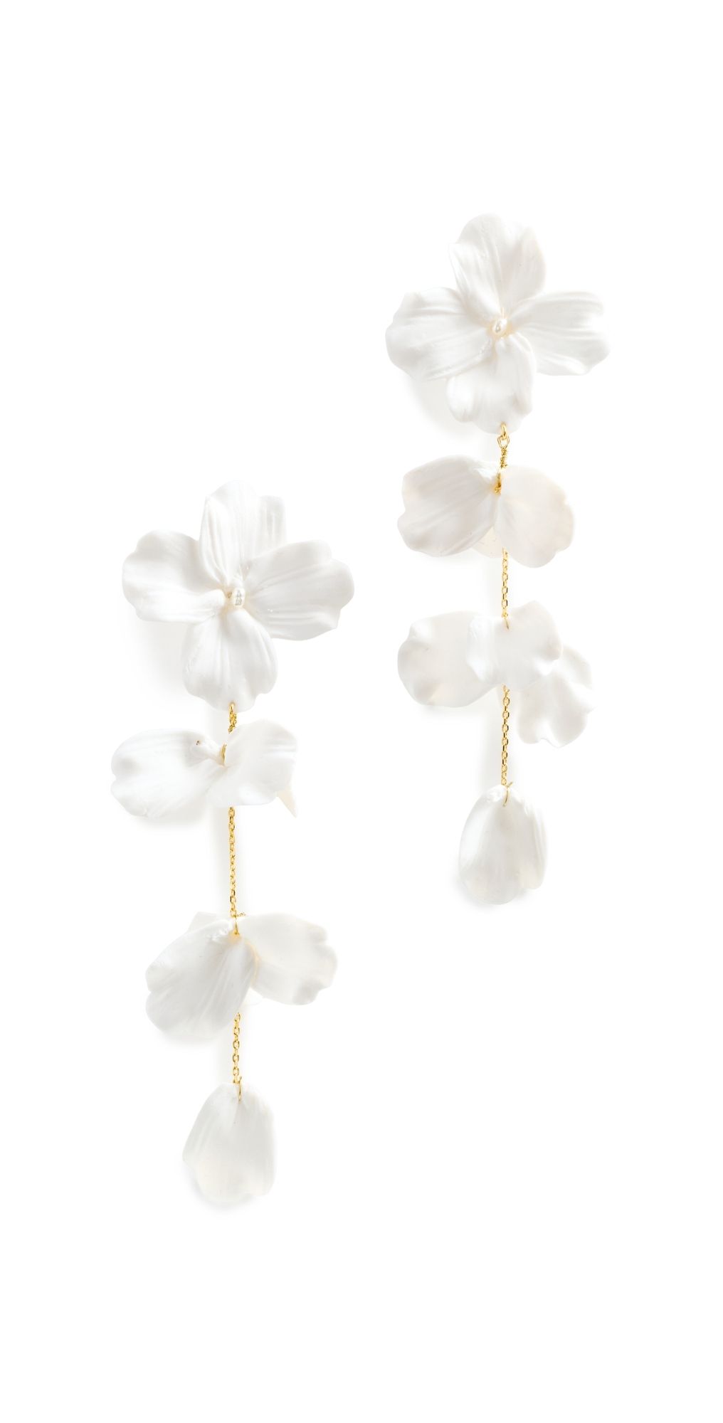 SHASHI Gardenia Earrings White One Size