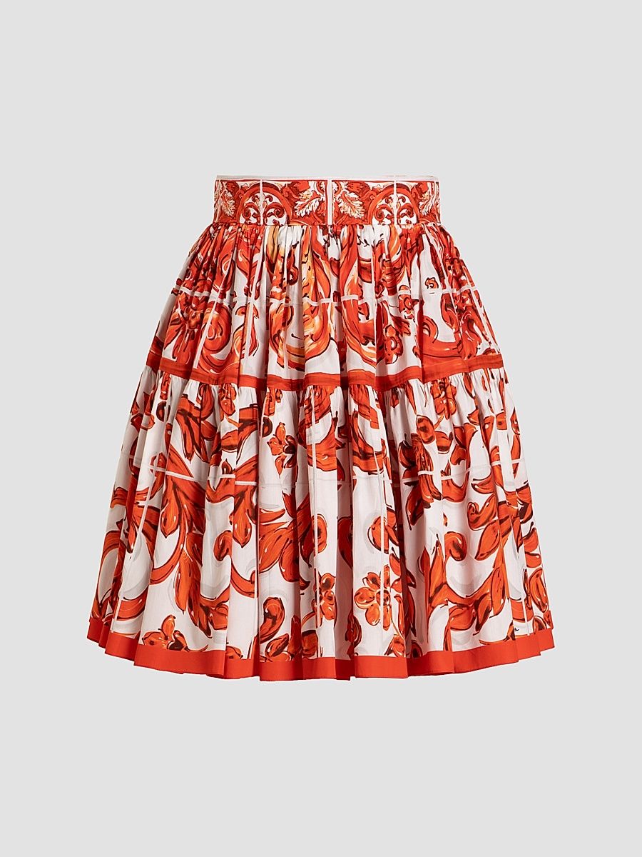 Women's Maiolica Cotton Mini Skirt - Variante Abbinata - Size 10