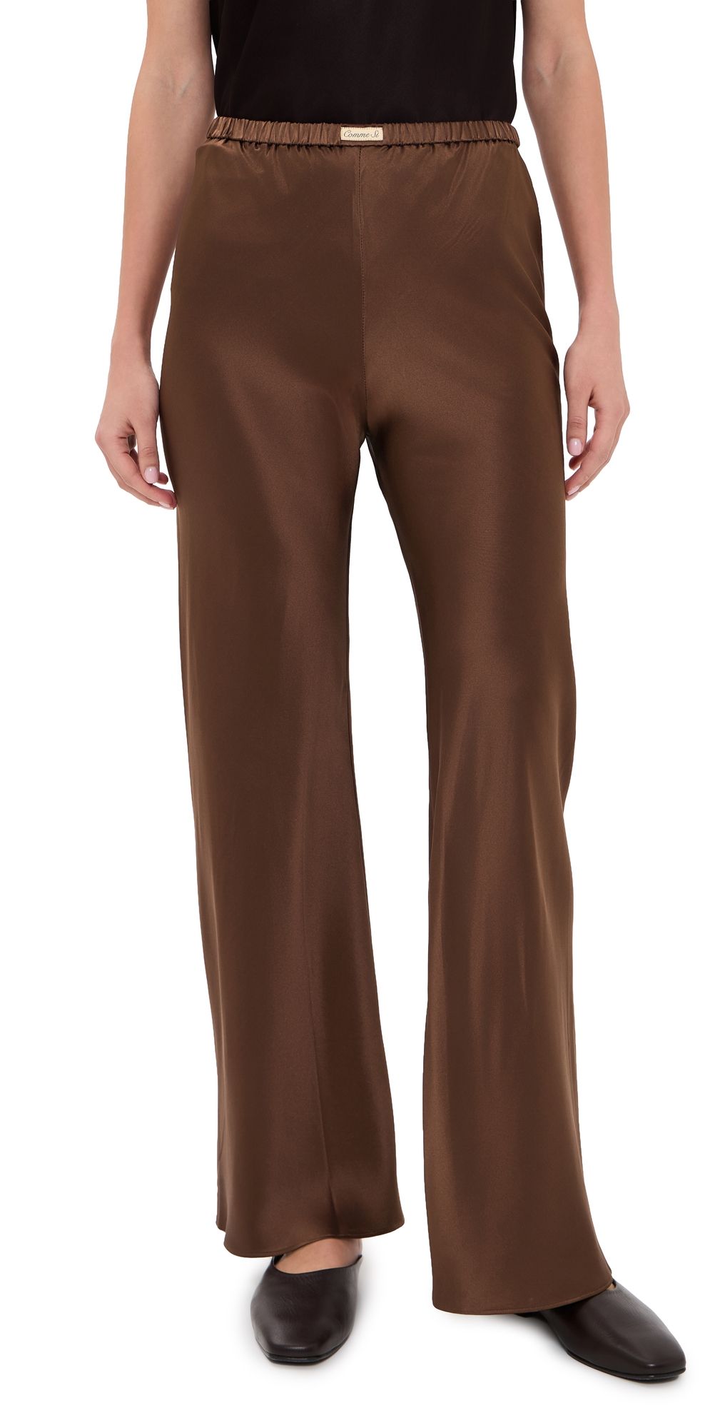 Comme Si Silk Bias Pants Espresso S
