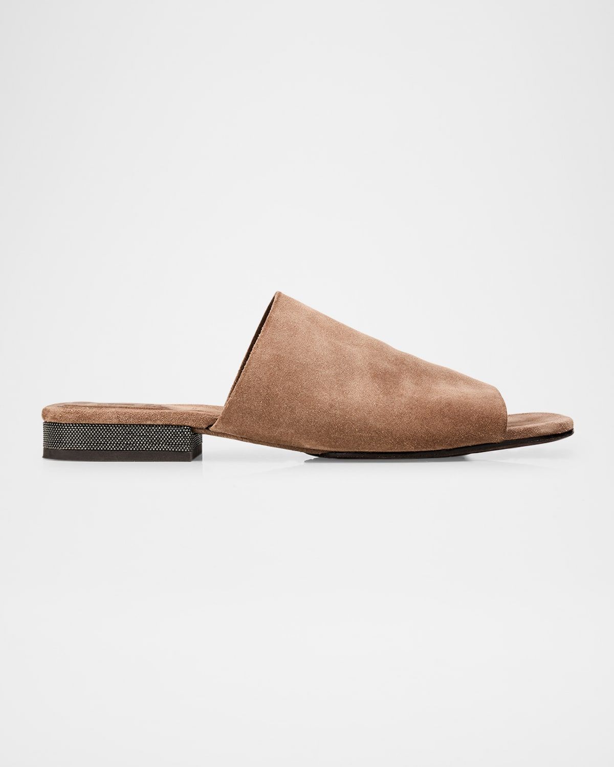 Monili Suede Mule Sandals
