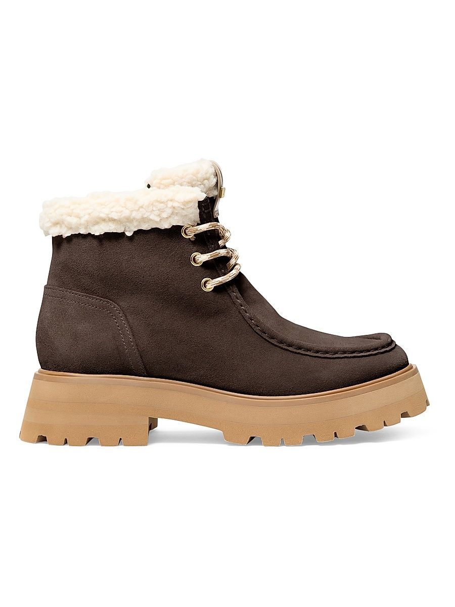 Women's Cade 45MM Faux Shearling-Lined Booties - Chocolate - Size 8