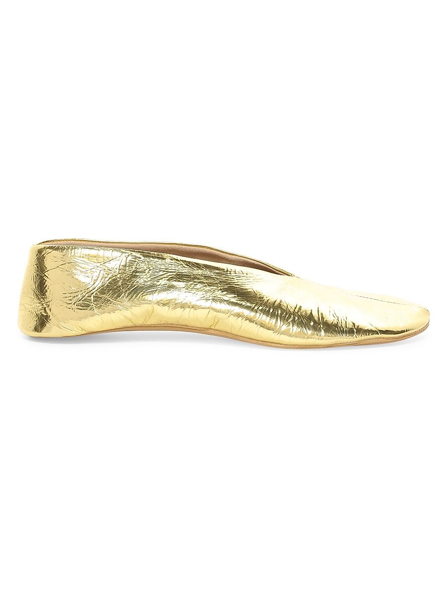 Women's Stella Metallic Leather Slippers - Gold - Size 11