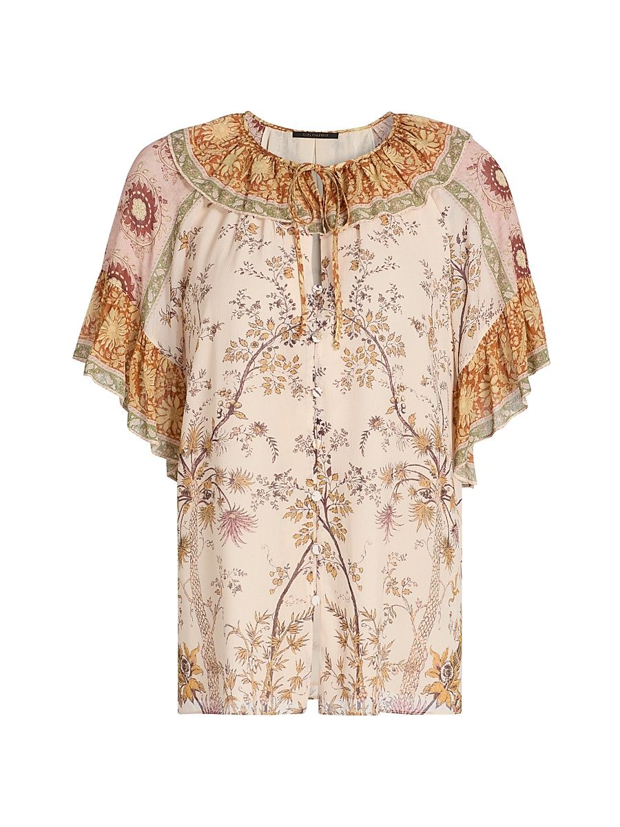 Women's Verity Printed Tunic Blouse - Honey Multi - Size XXL