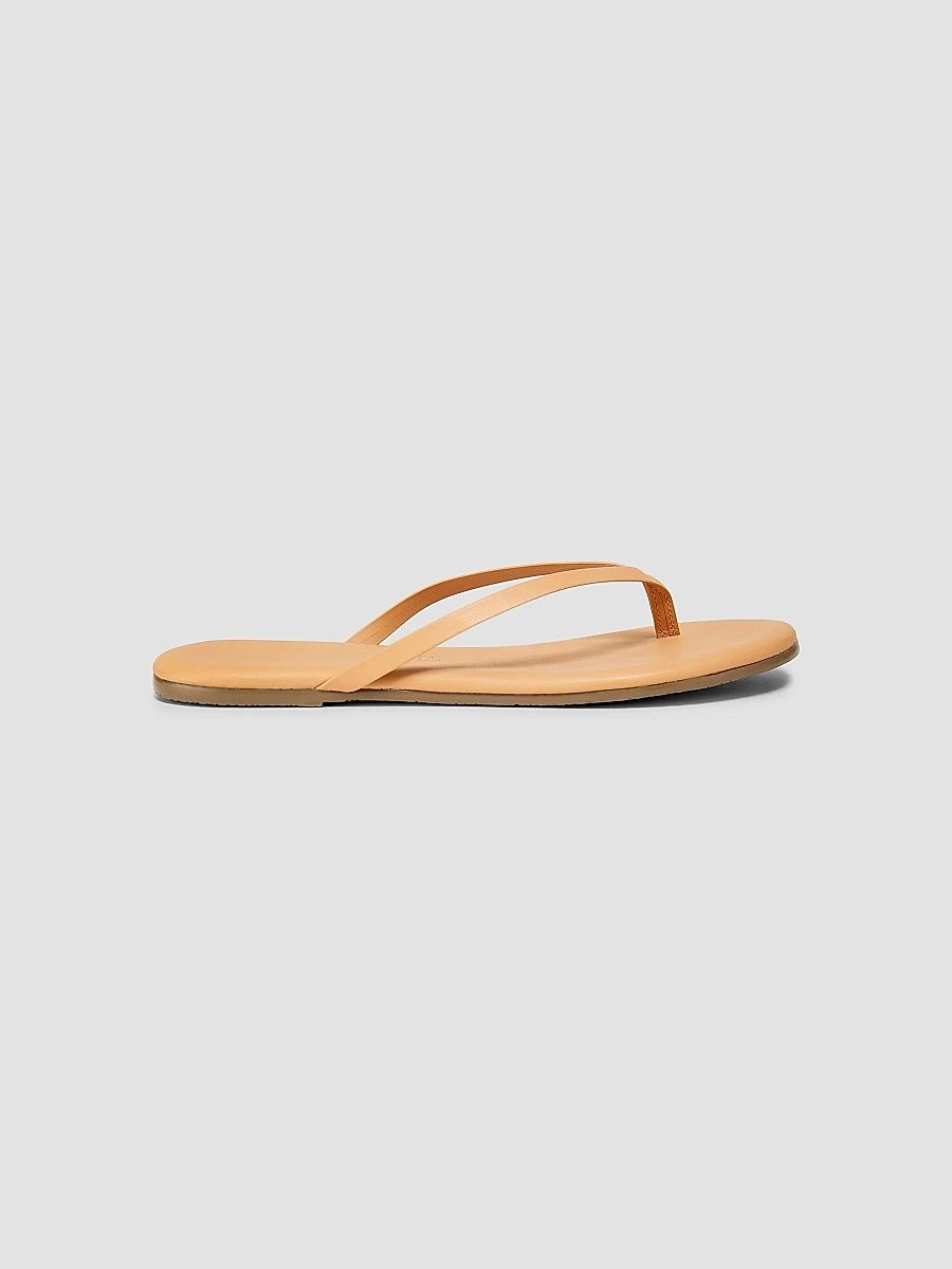 Tkees Women's Foundations Matte Leather Flip Flops - Sunbliss - Size 7