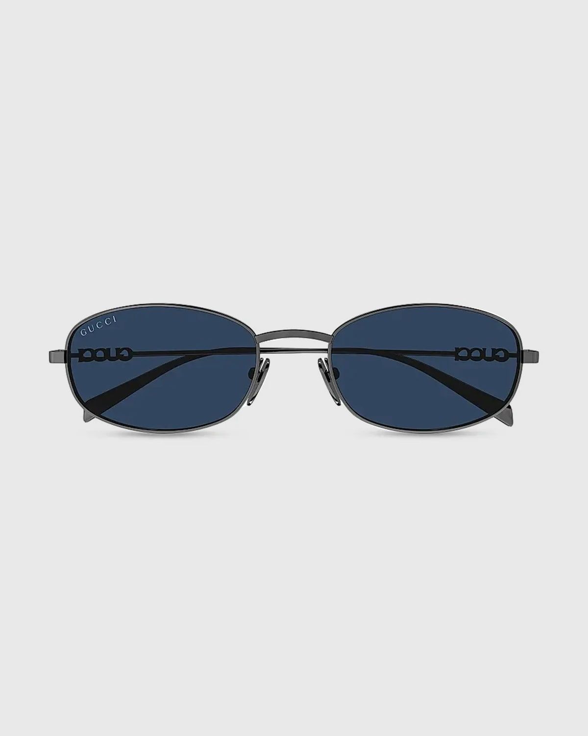 Gucci Block 54mm Oval Metal Sunglasses