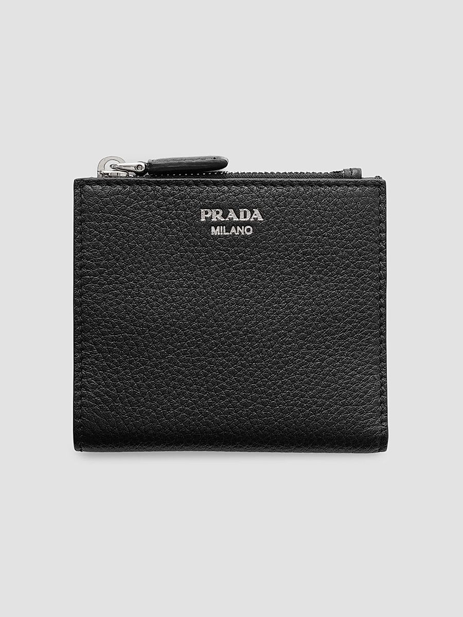 Men's Small Leather Wallet - Black