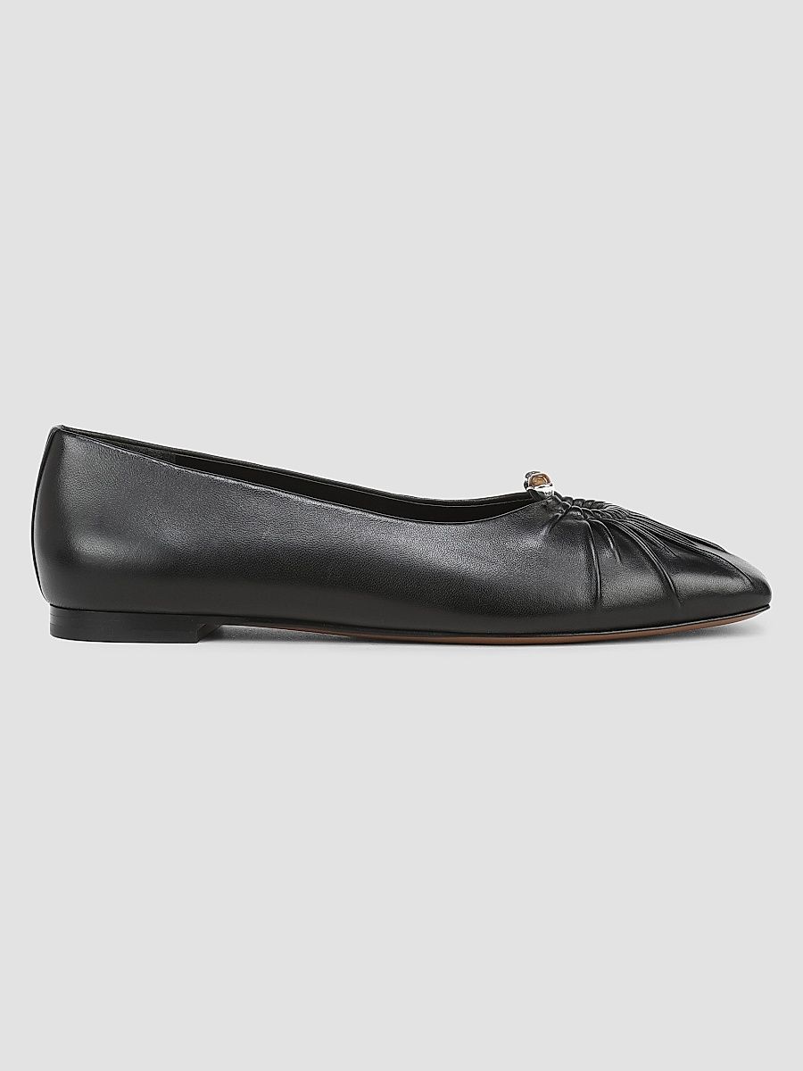 Women's Dulcy Leather Ballet Flats - Black - Size 11
