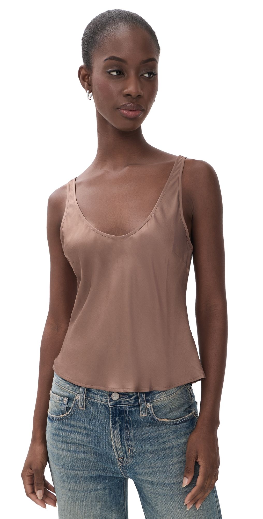 L'AGENCE Eddie Bias Tank Top Cardamom XL