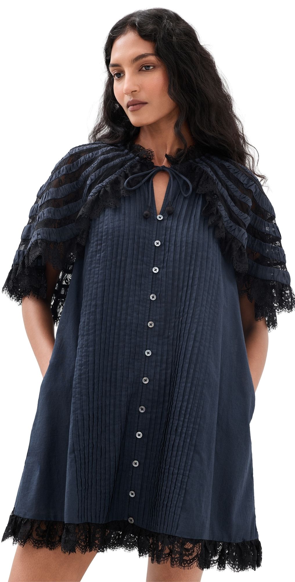 Sea Margaret Capelet Mini Dress Blue XL