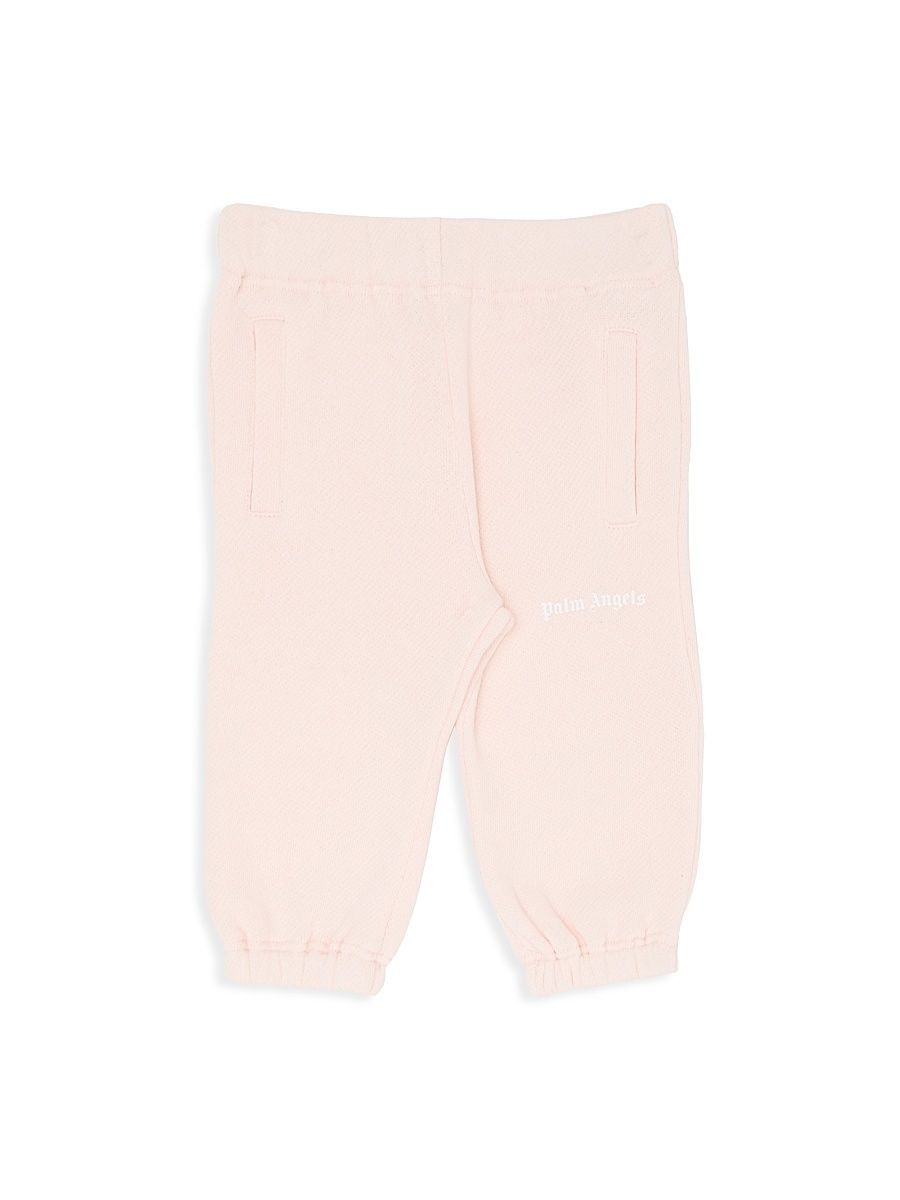 Baby Girl's Logo Cotton Sweatpants - Salmon Pink White - Size 9 Months