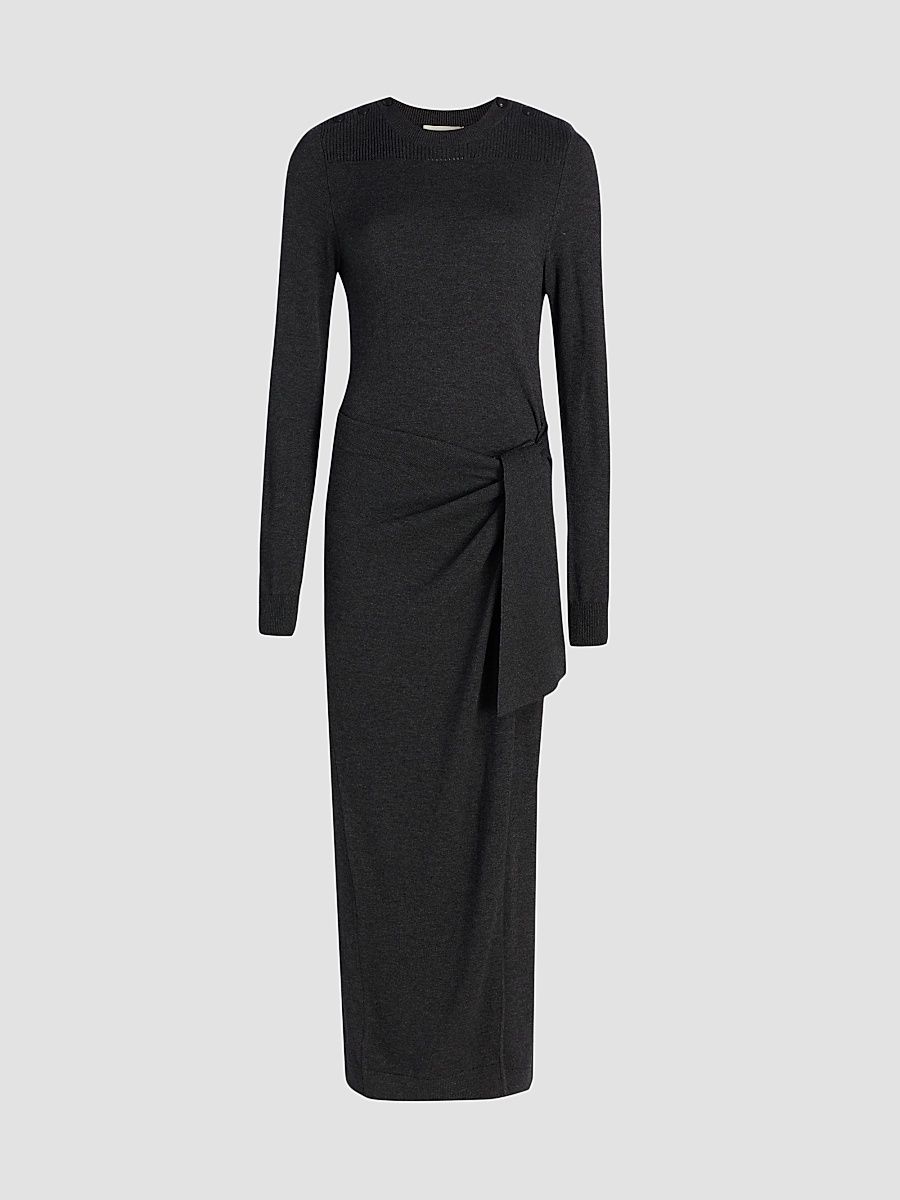Isabel Marant Women's Jozira Draped Sweaterdress - Anthracite - Size 10