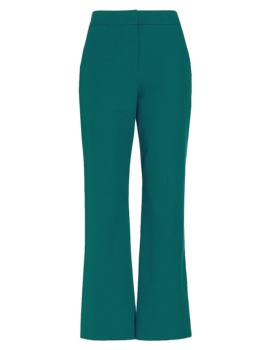 Women's Lulu Cropped Straight-Leg Pants - Pool Teal - Size 14