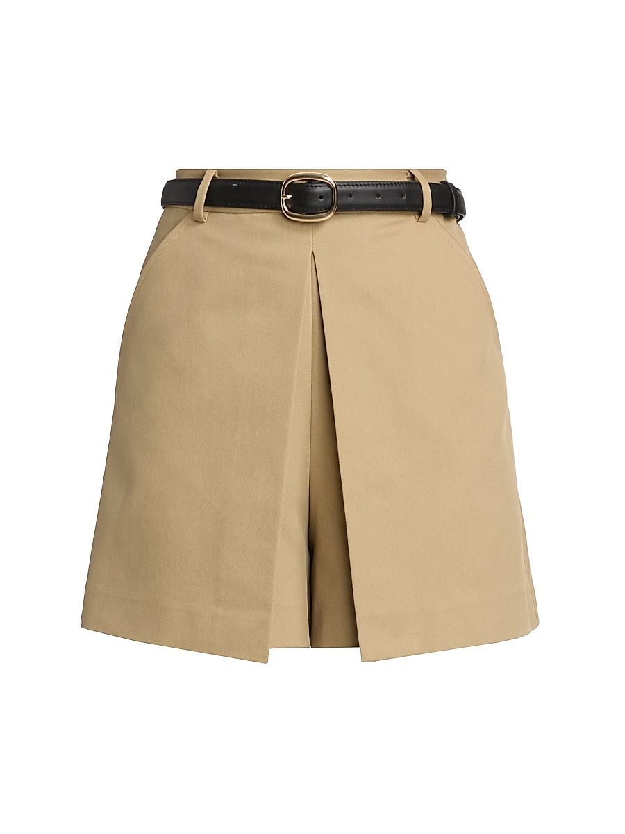Women's Gaberdine Belted Skort - Beige - Size 2