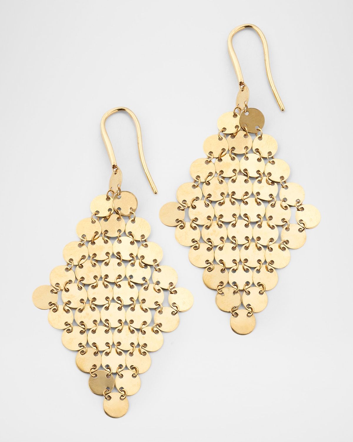 Disc Chainmail Drop Earrings