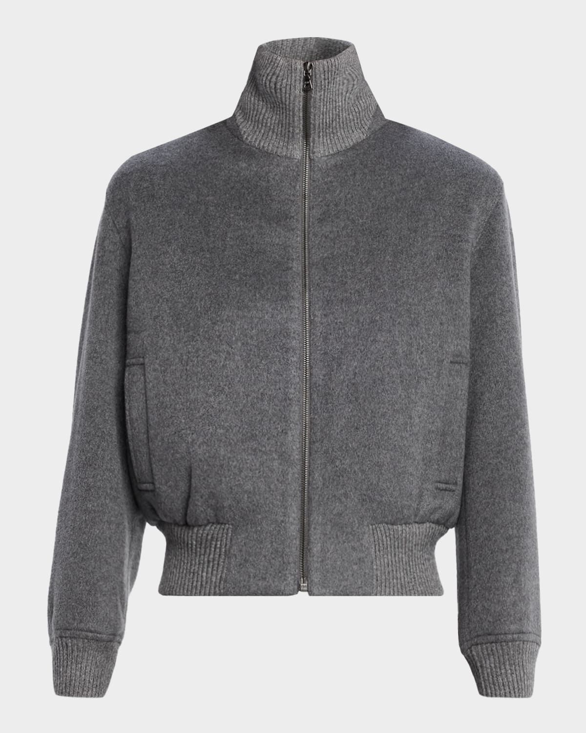 Double-Faced Cashmere Bomber Jacket